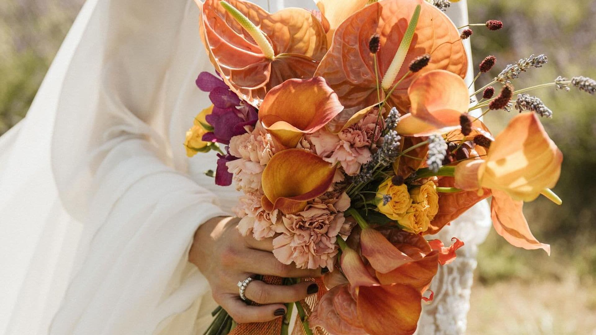 Cuando los ramos de novia son los protagonistas del look nupcial