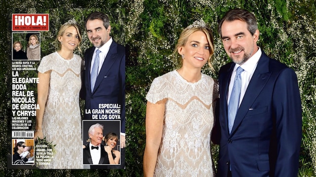 Chrysi y Nicolás de Grecia el día de su boda