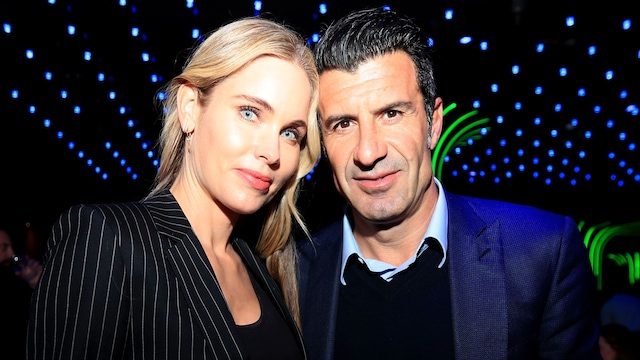 Helen Svedin y Luis Figo