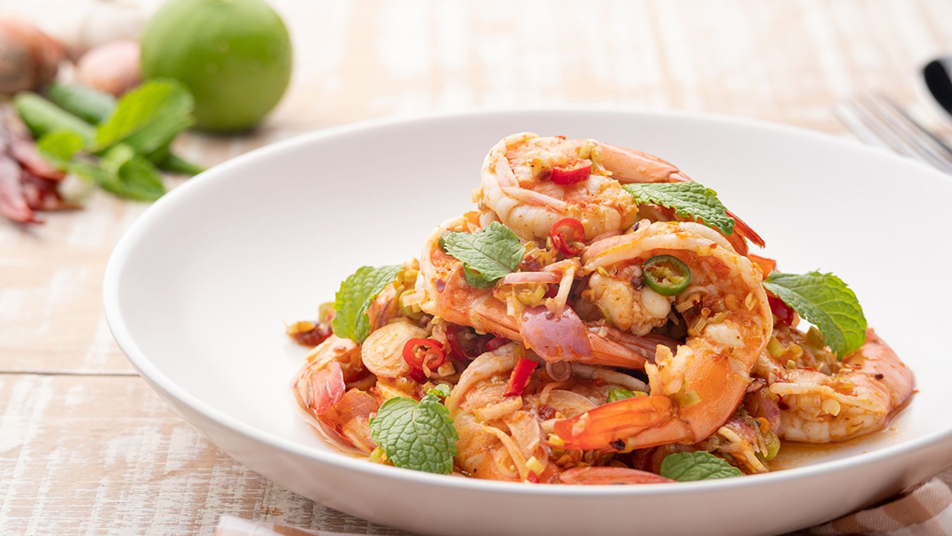 Ensalada de marisco estilo 'thai'