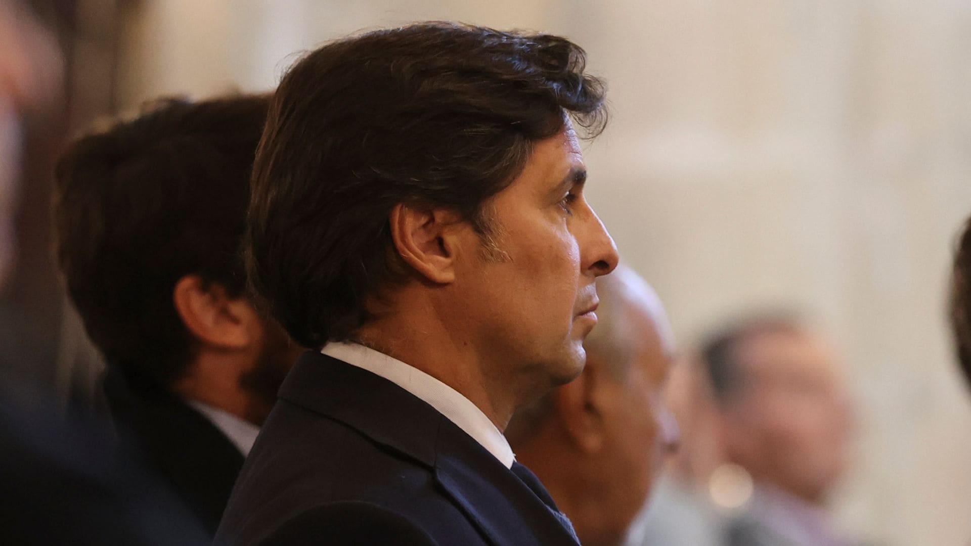 Francisco Rivera en el funeral de Álvaro Domecq Romero en Sevilla