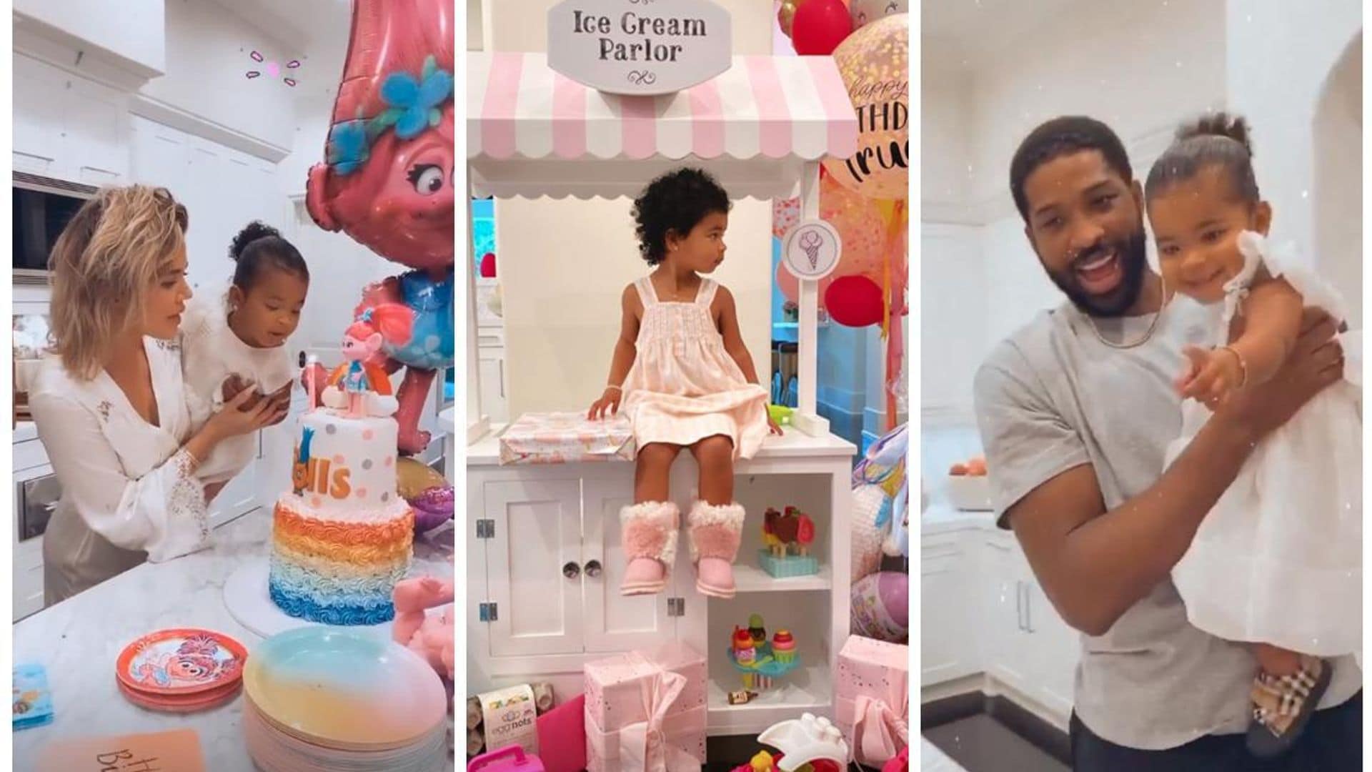 Khloé Kardashian y su ex Tristan Thompson organizaron una fiesta de ensueño para su hija True en pleno aislamiento
