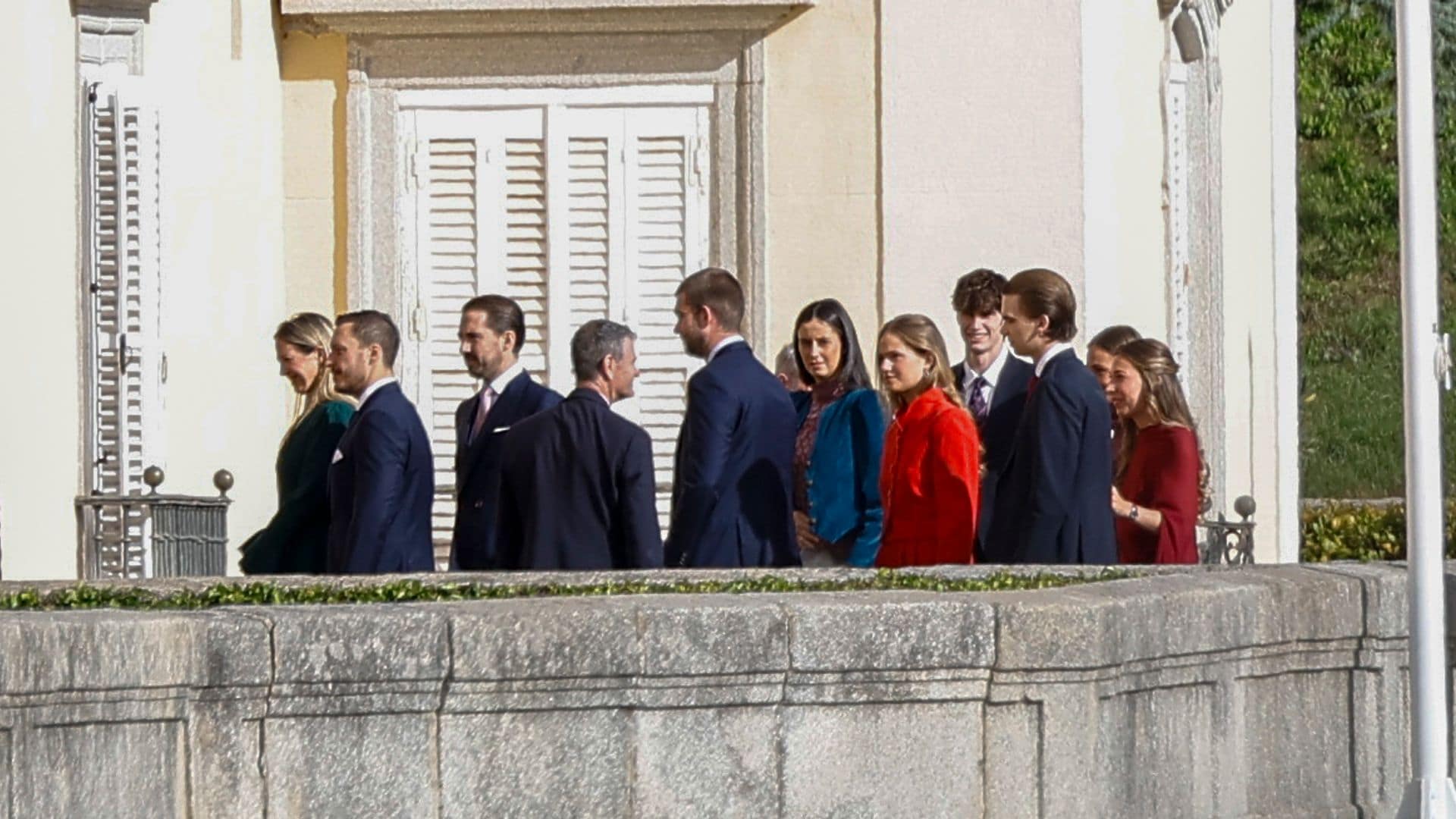 Los nietos de Juan Carlos I y la reina Sofía, en el Palacio de El Pardo