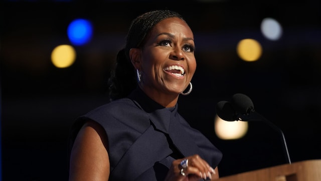 Michelle Obama en la Convención Nacional Demócrata en Chicago, Illinois, en agosto de 2024.