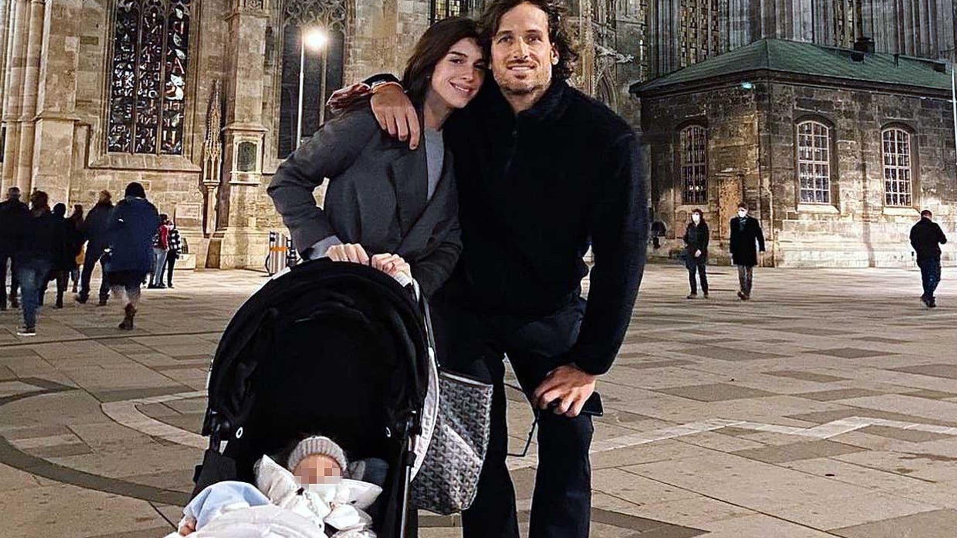 ¡Listo para jugar! El hijo de Feliciano López y Sandra Gago ya sigue los pasos de su padre en el tenis