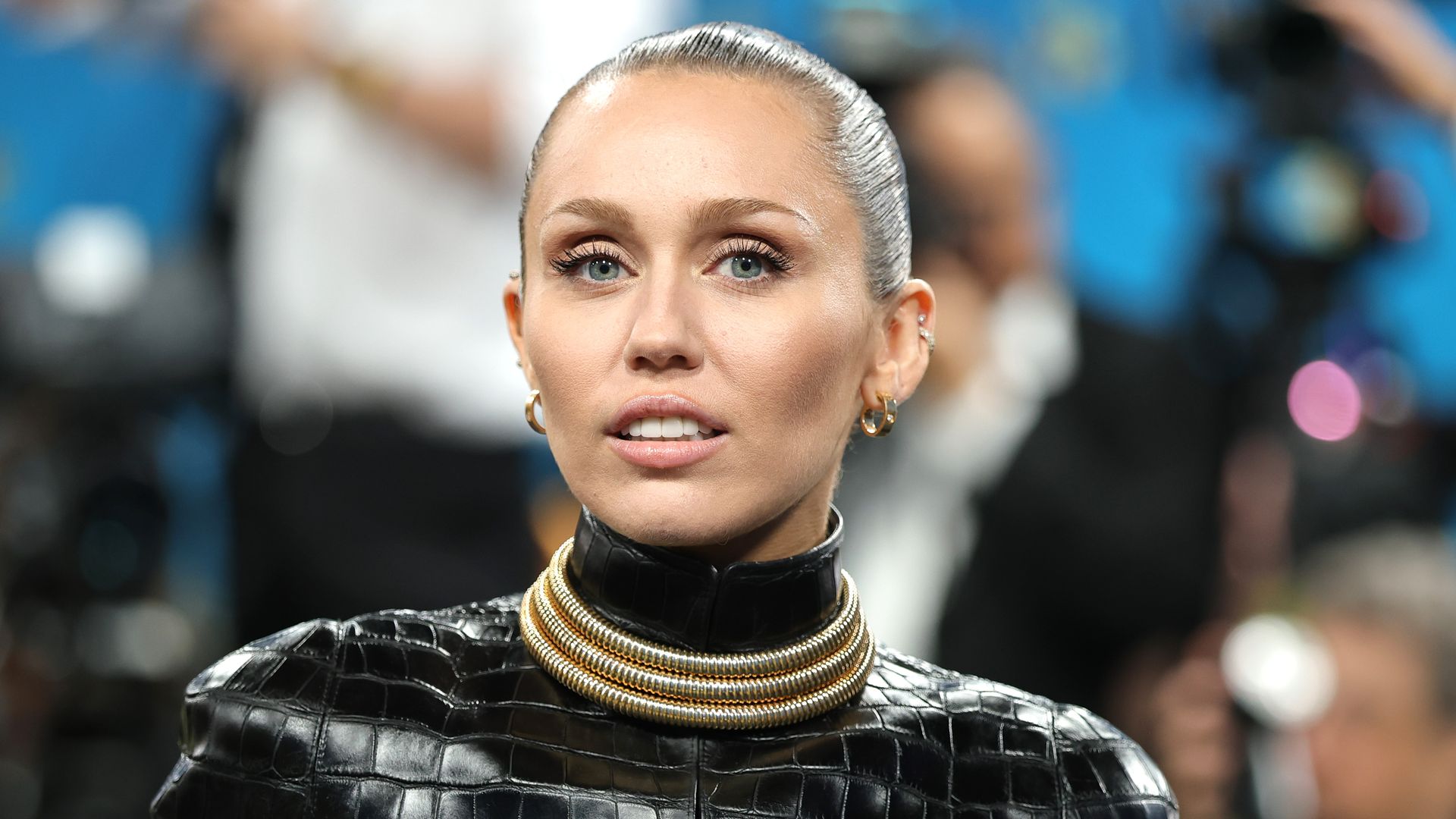 Miley Cyrus attends the 2025 Met Gala Celebrating "Superfine" in New York