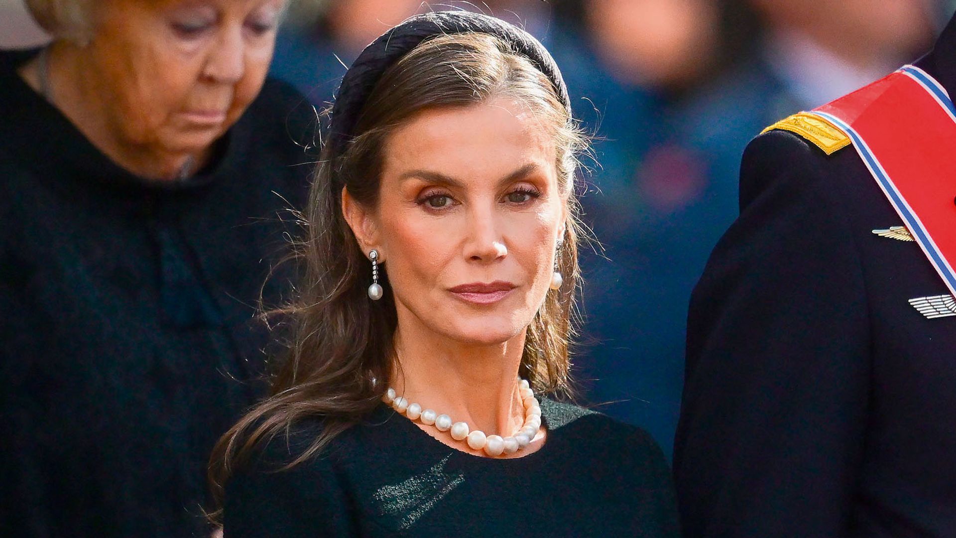 La reina Letizia en el funeral del rey Harald V