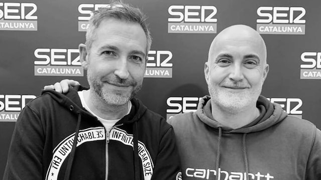 Plano medio de Frank Blanco y Óscar Moré en un evento de Cadena SER