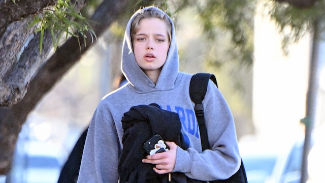 Shiloh Jolie is seen running errands in Los Angeles, California. 
