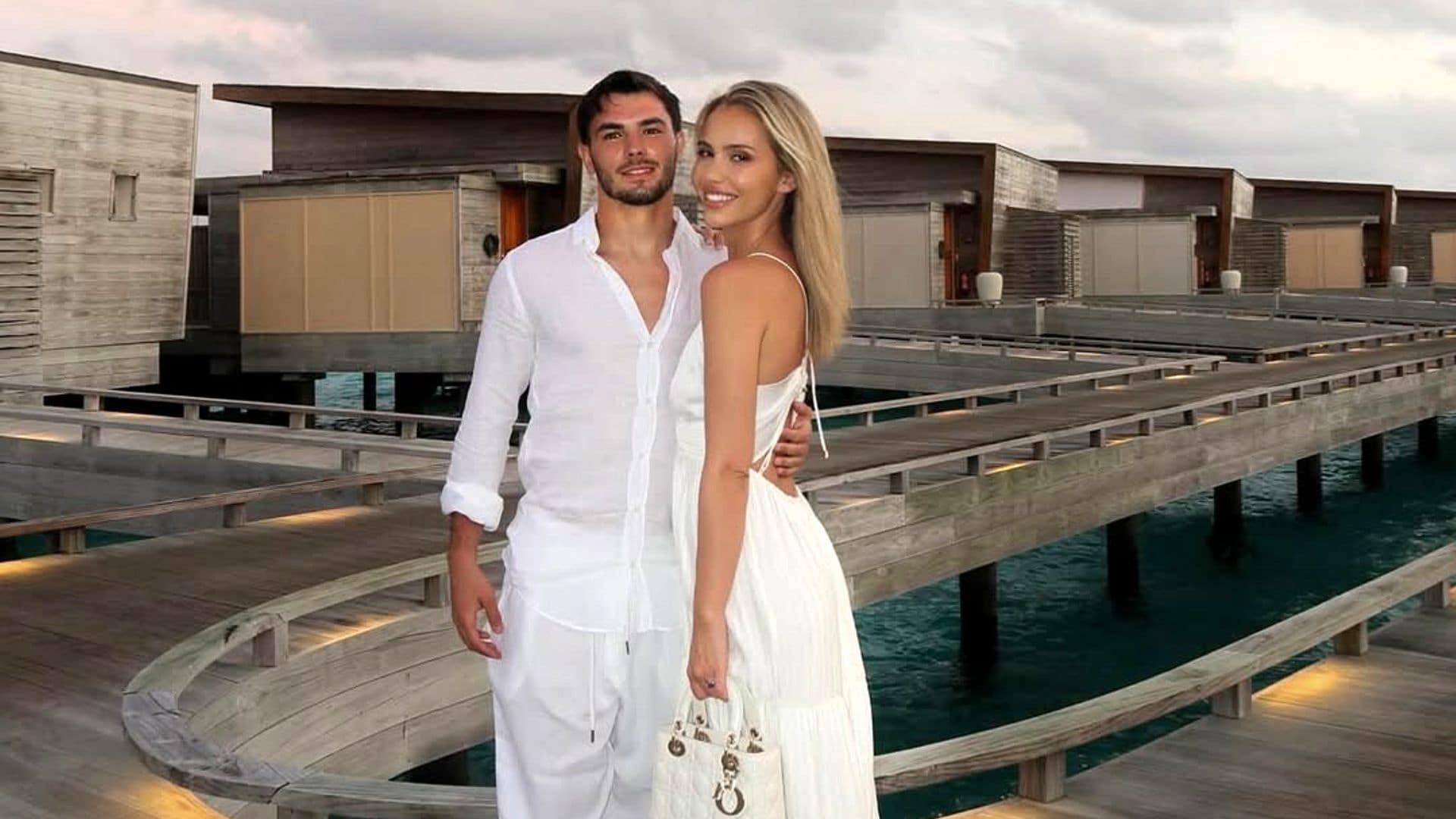 Brahím Díaz y Luz Méndez, en la Nochevieja del año pasado