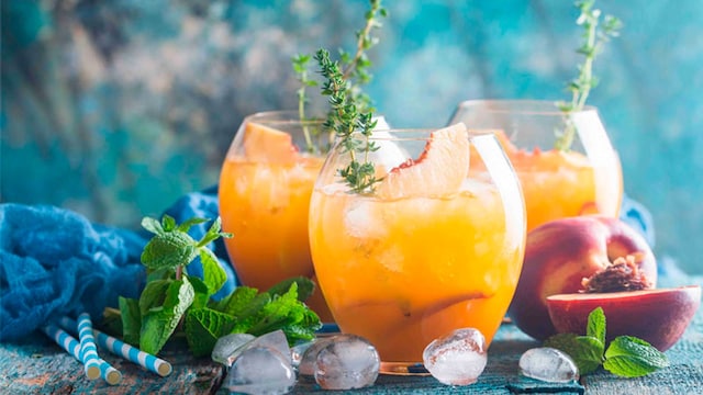 receta limonada melocoton tomillo