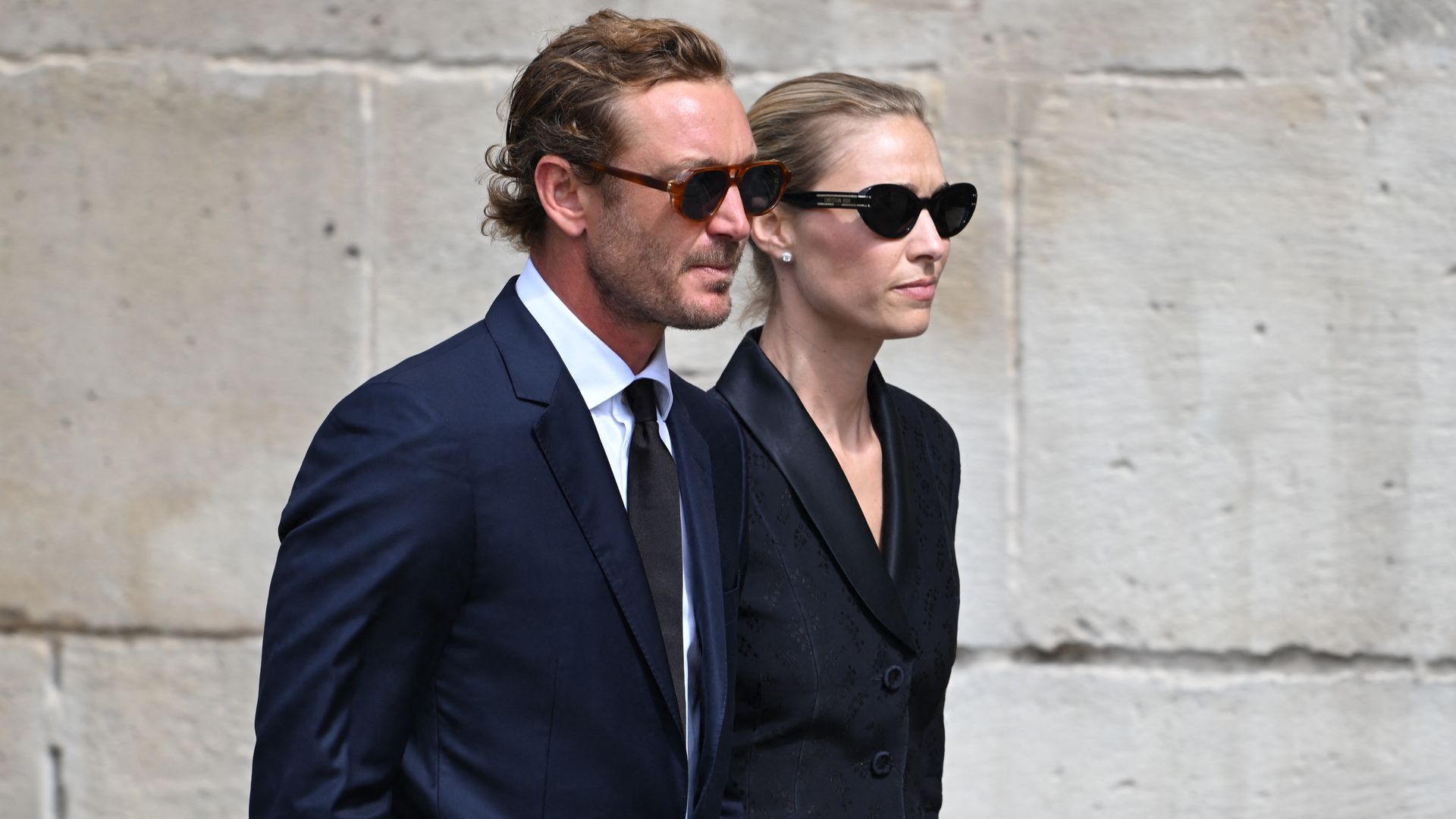 Beatrice Borromeo y Pierre Casiraghi en Mathilde Favier Funeral