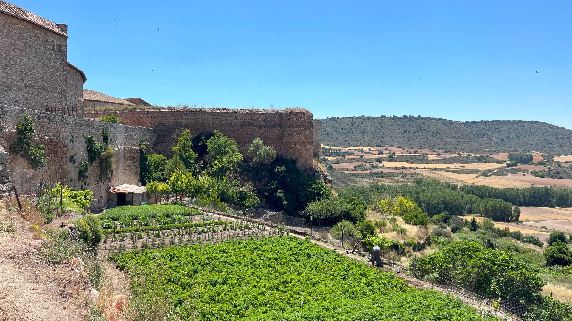 Panorámica de Brihuega y sus murallas, Guadalajara