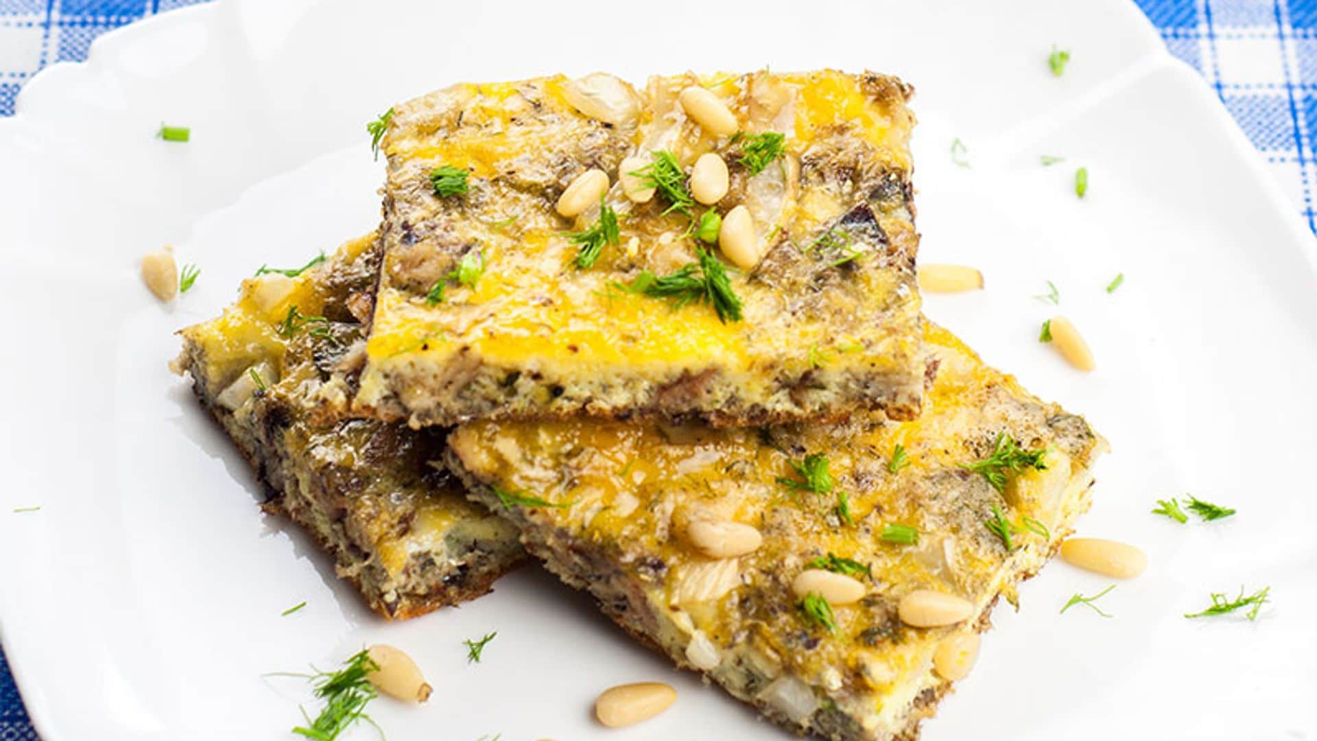 'Frittata' de sardinas con piñones