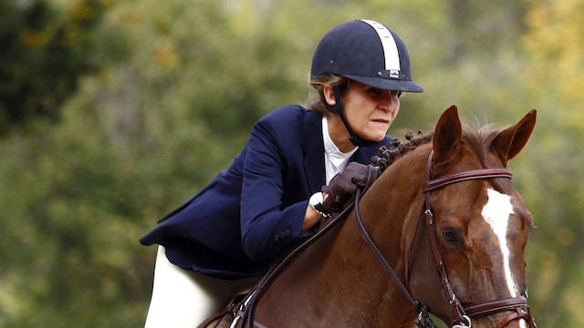 La infanta Elena en el concurso de saltos