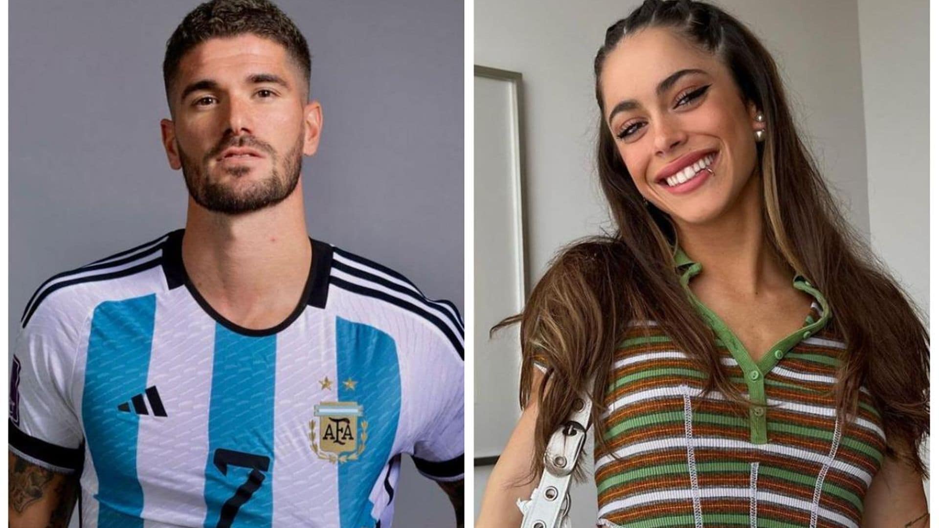 Tini Stoessel y Rodrigo de Paul de lo más enamorados en el Mundial Catar 2022