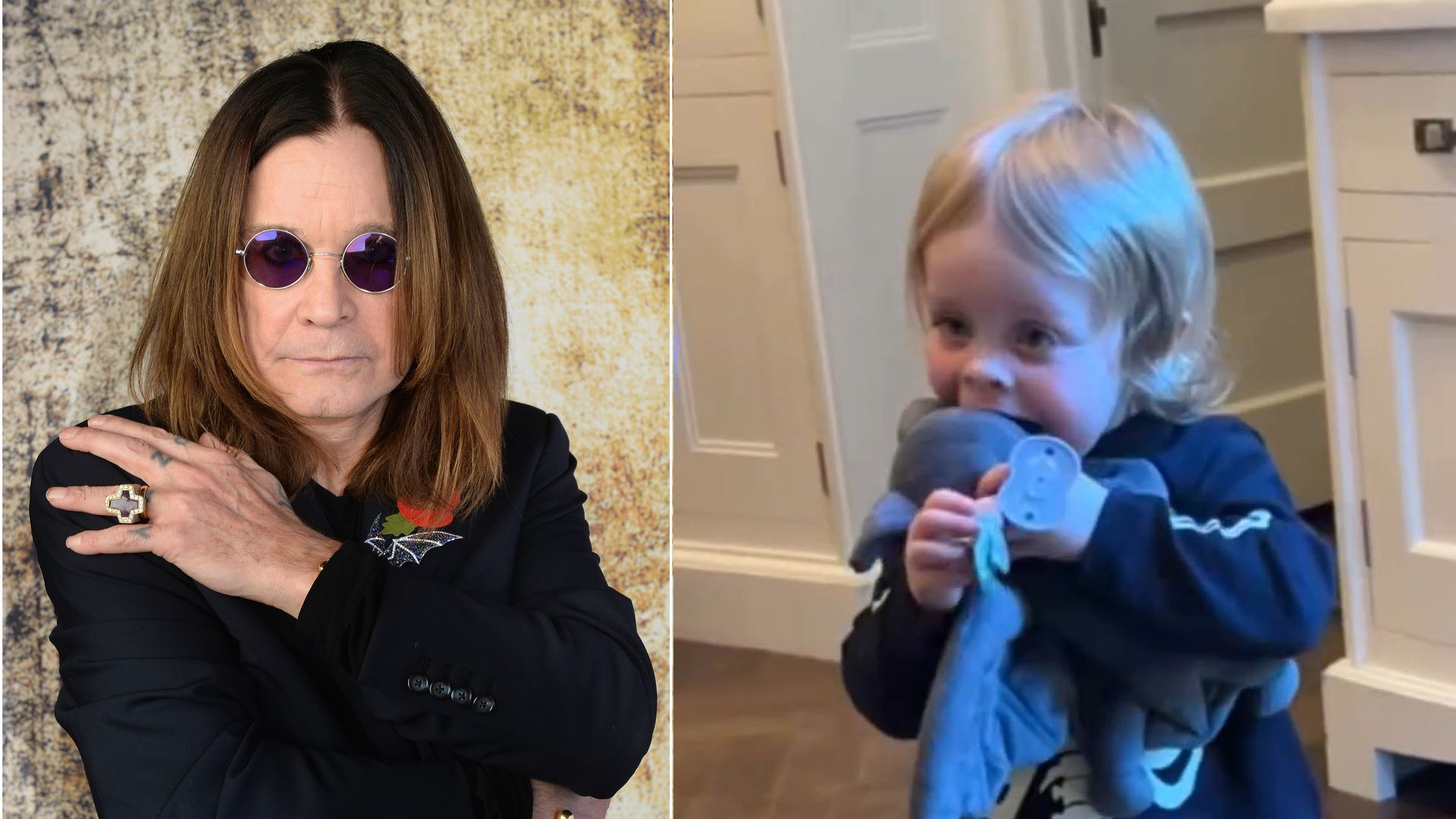 Hijo de Kelly Osbourne rinde homenaje a su abuelo Ozzy con un murciélago de peluche
