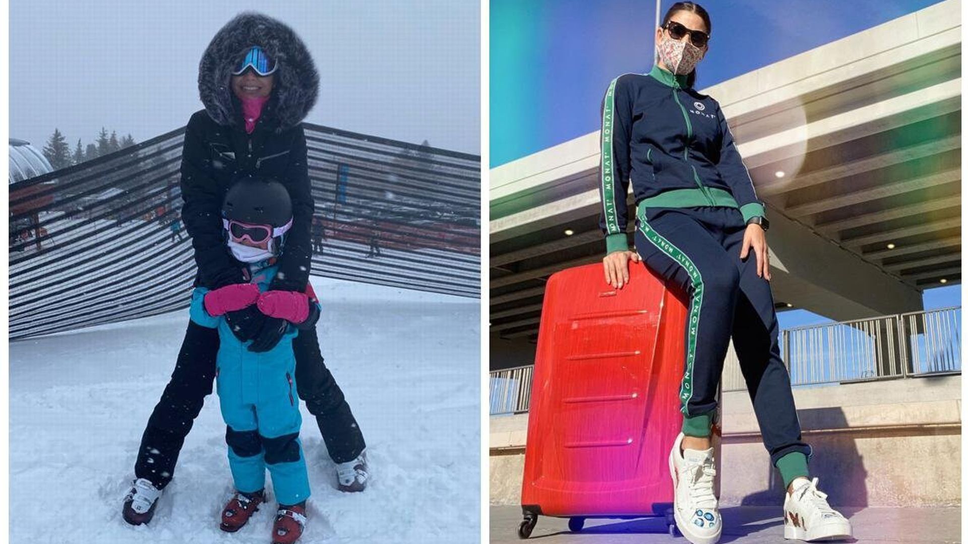 Ana Patricia Gámez en sus vacaciones más divertidas en la nieve