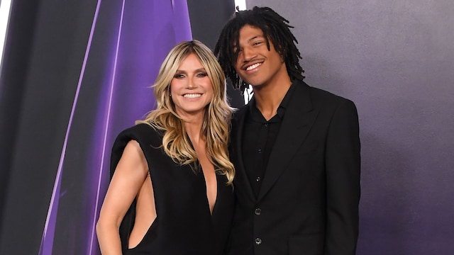 La modelo y empresaria Heidi Klum junto a su hijo Henry Samuel en los AMA's 2025