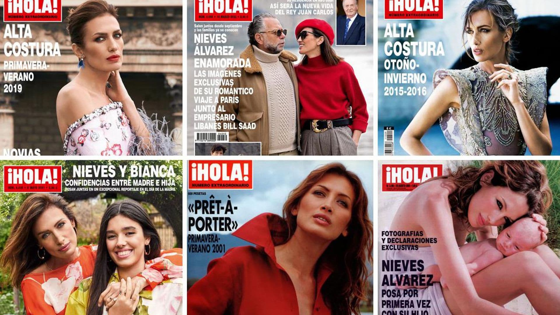 Nieves Álvarez cumple 50: repasamos sus portadas más icónicas en ¡HOLA!
