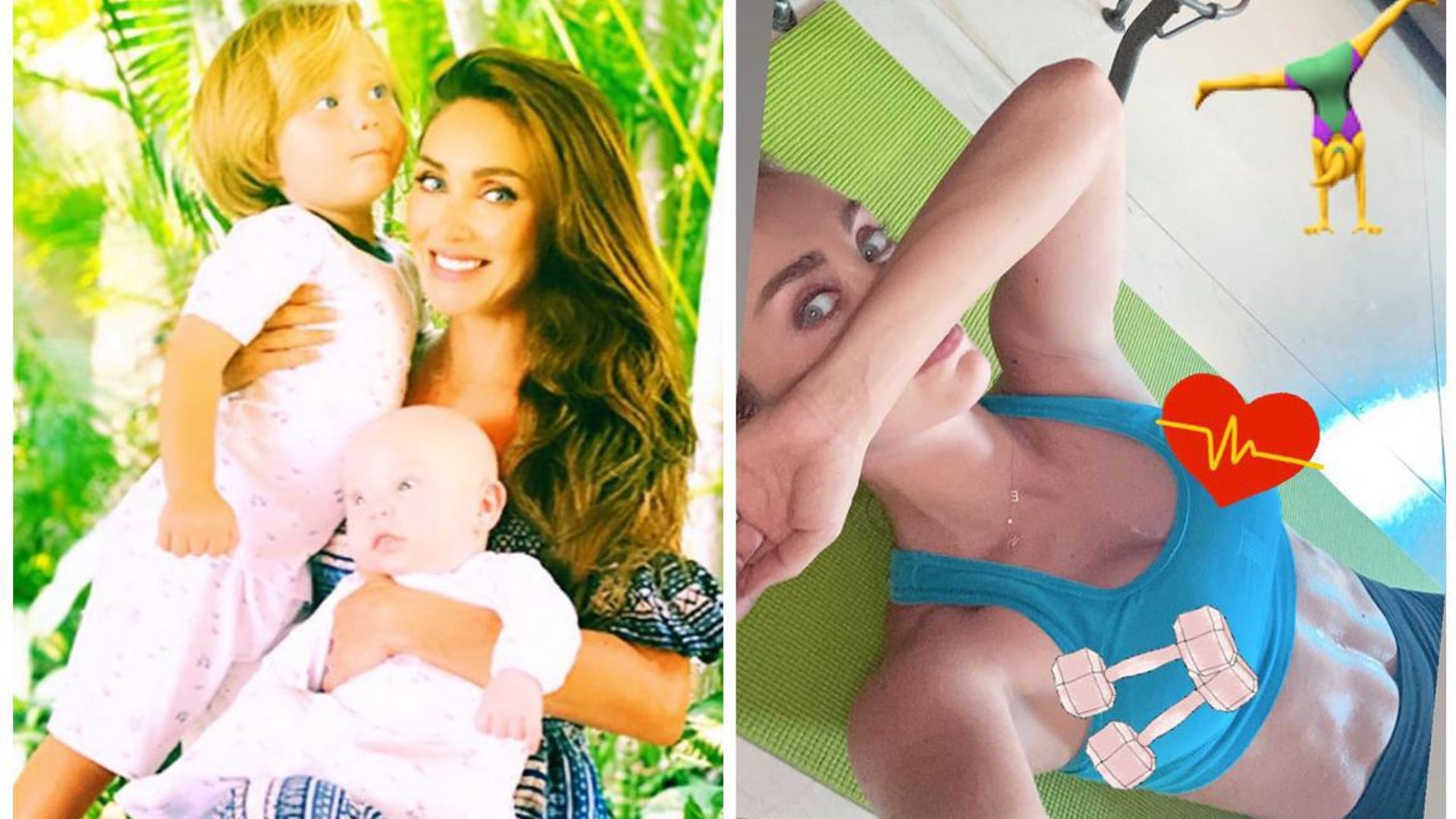 Anahí se ejercita con la ayuda de su bebé y presume su espectacular figura