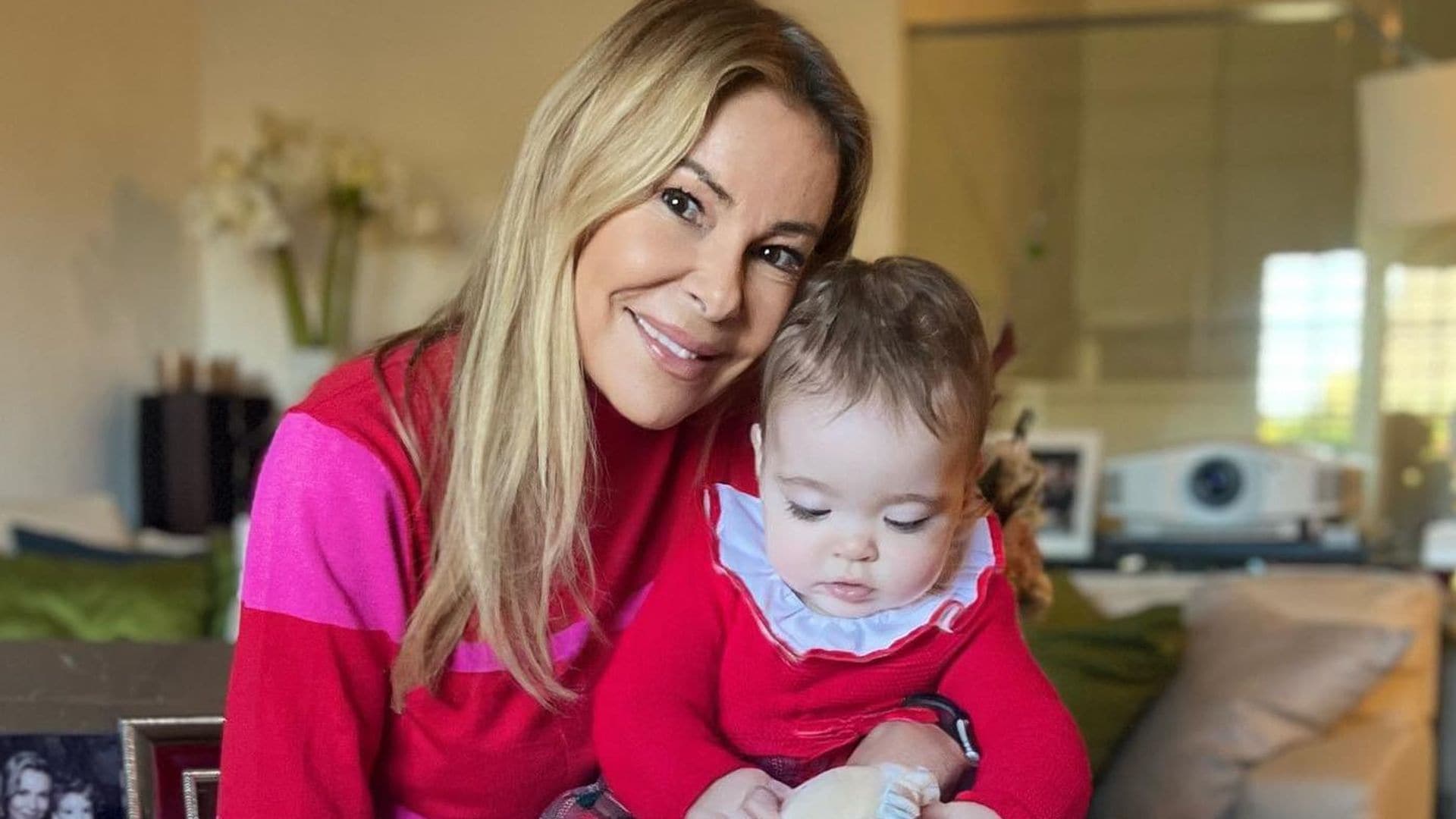 Emocionada, Ana Obregón celebra el bautizo de su nieta Anita