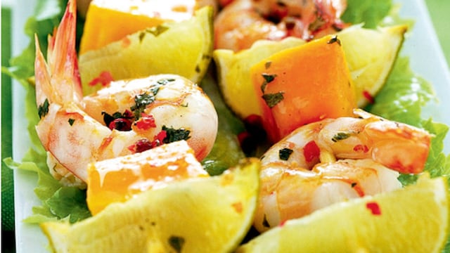 brochetas tropicales