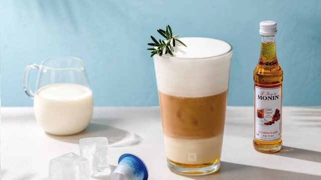 cafe frio iced rosemary latte nespresso