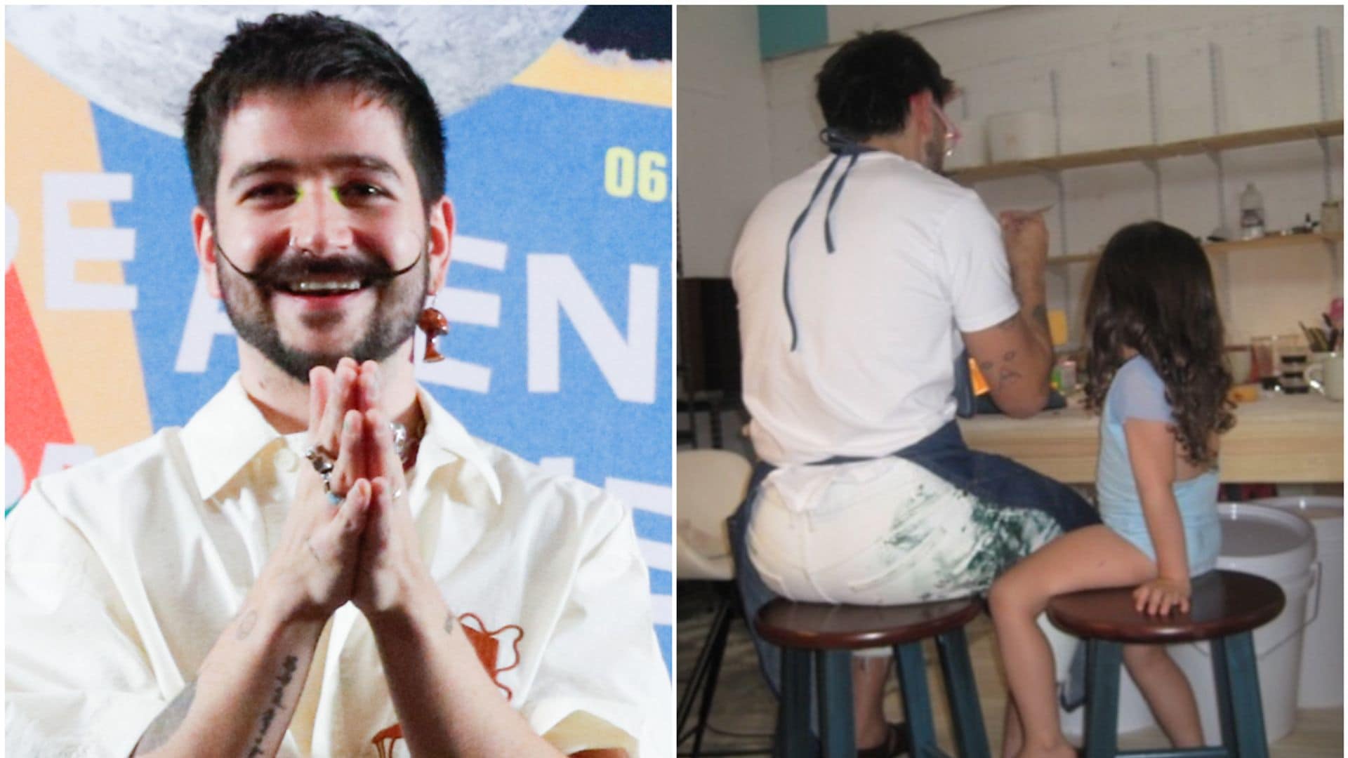 Camilo Echeverry con su hija Índigo, a quien comparte con Evaluna Montaner.