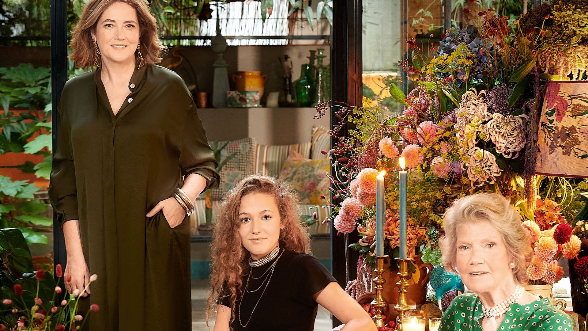 Sarah, Sally y Angélica Hambleton: tres generaciones unidas por las flores