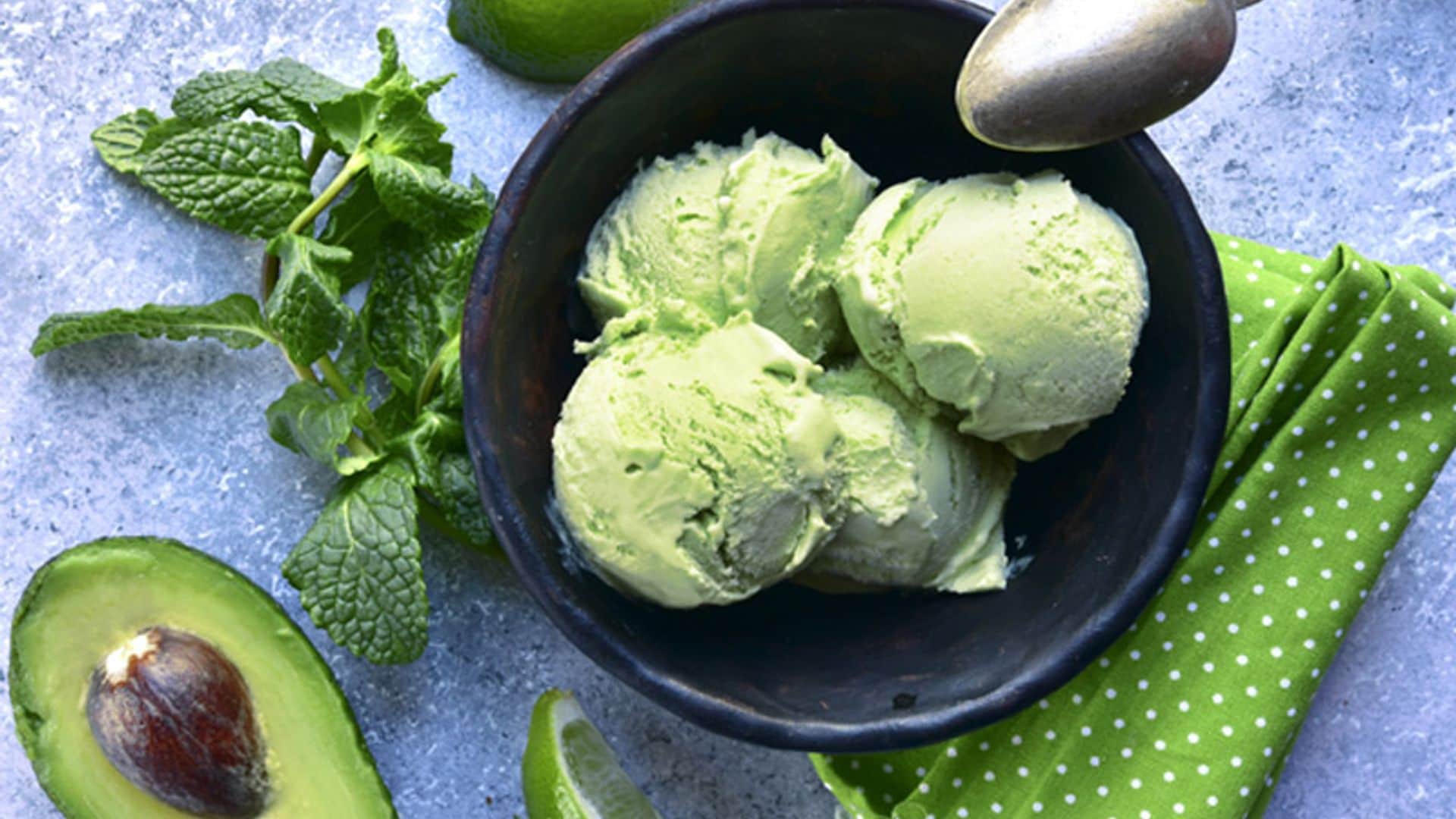 Sorbete de aguacate y lima
