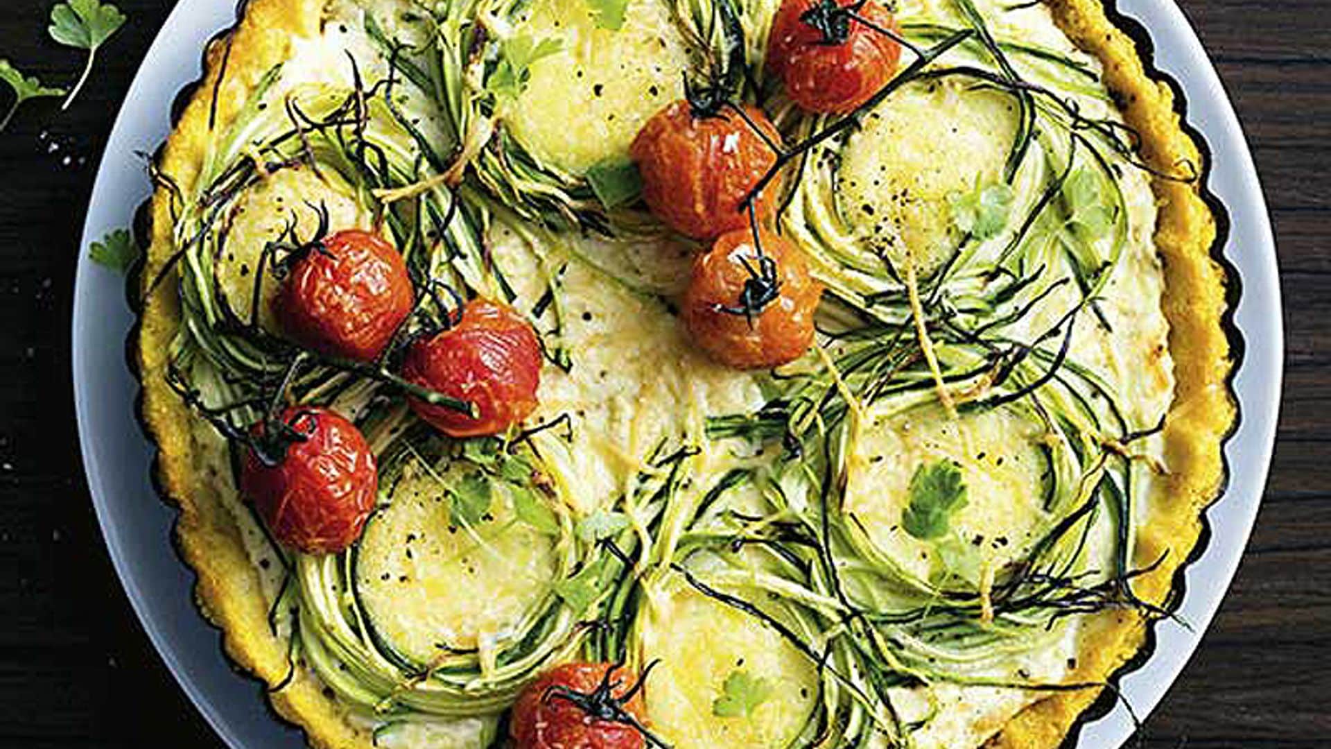 Quiche de calabacín y tomate