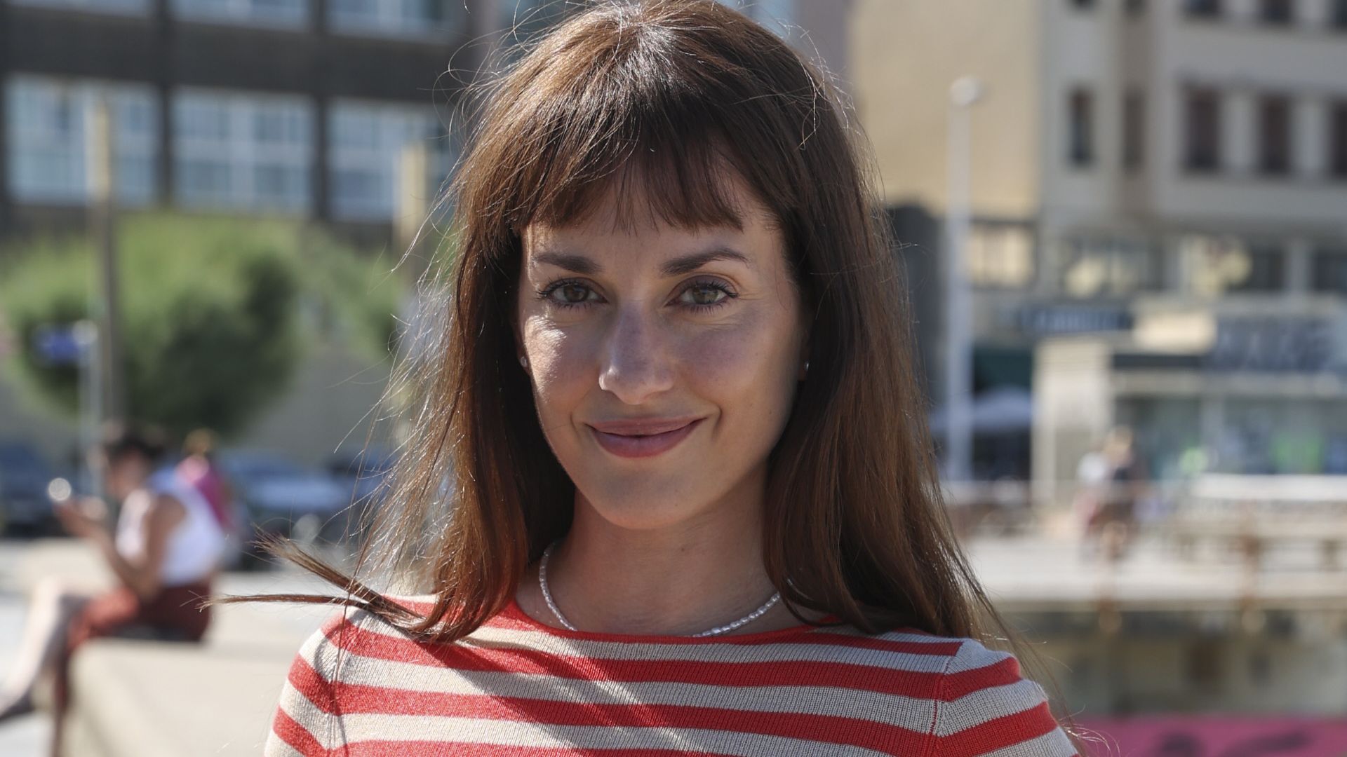Silvia Alonso en el set de "Si te vi no me acuerdo" en San Sebastián en mayo de 2026