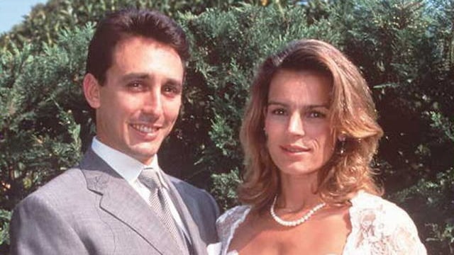 Estefanía de Mónaco y Daniel Ducruet el día de su boda. 