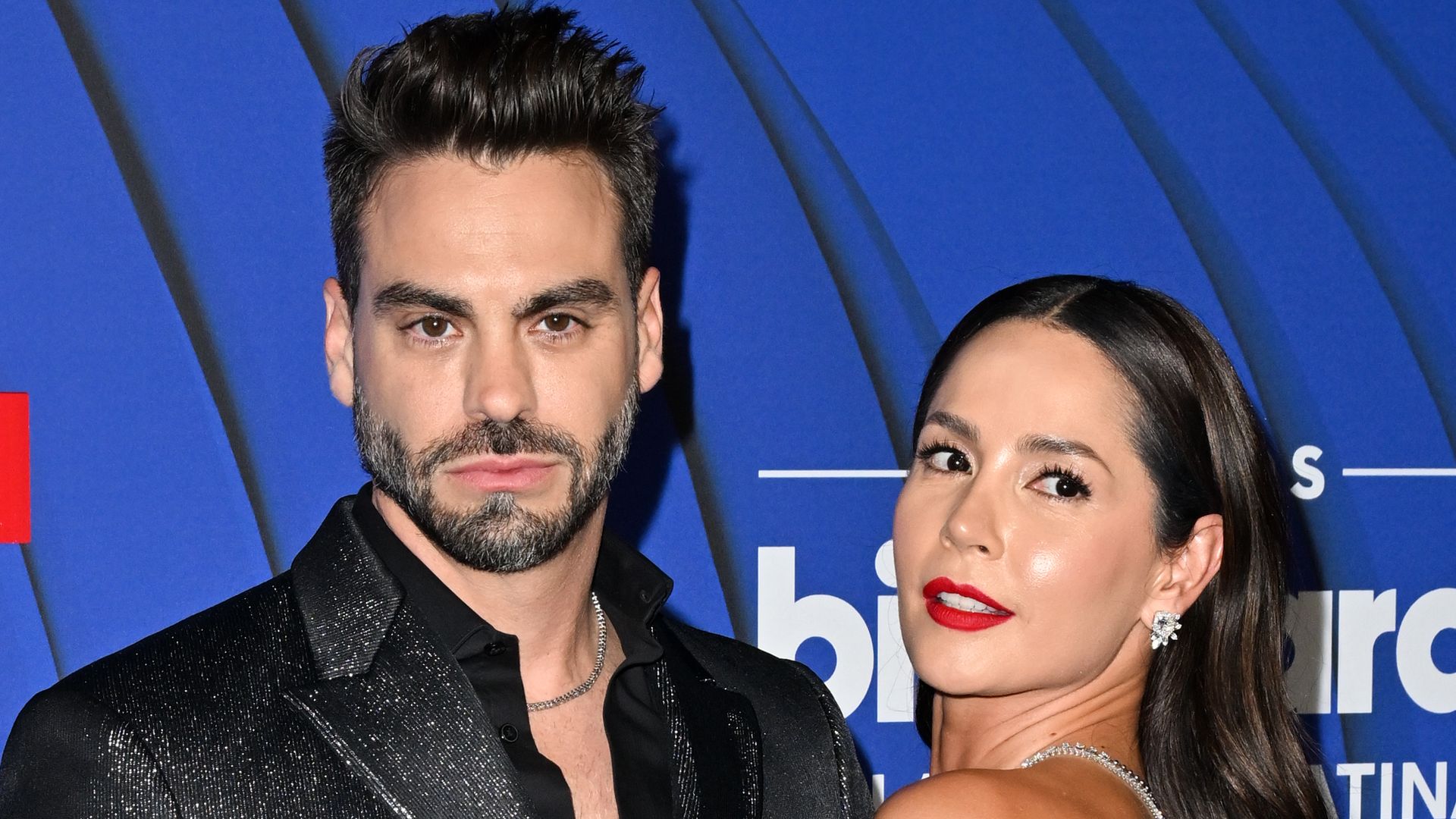 Frederik Oldenburg y Carmen Villalobos en los Billboard Latin Music Awards 2024.