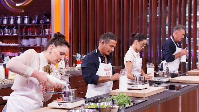 Finalistas de MasterChef Celebrity 9 en una prueba