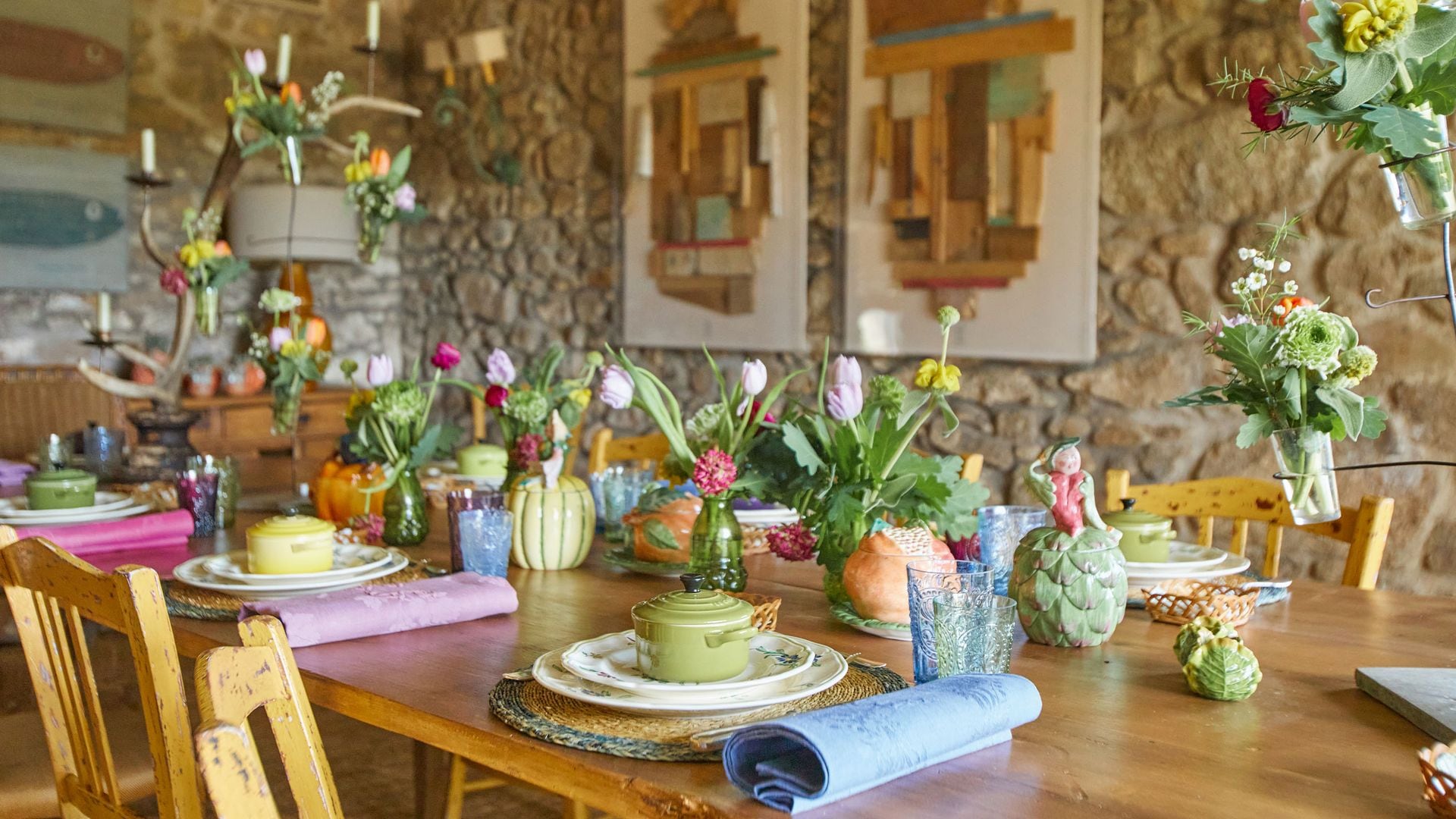 Mesa en la casa de Inés Bertrand