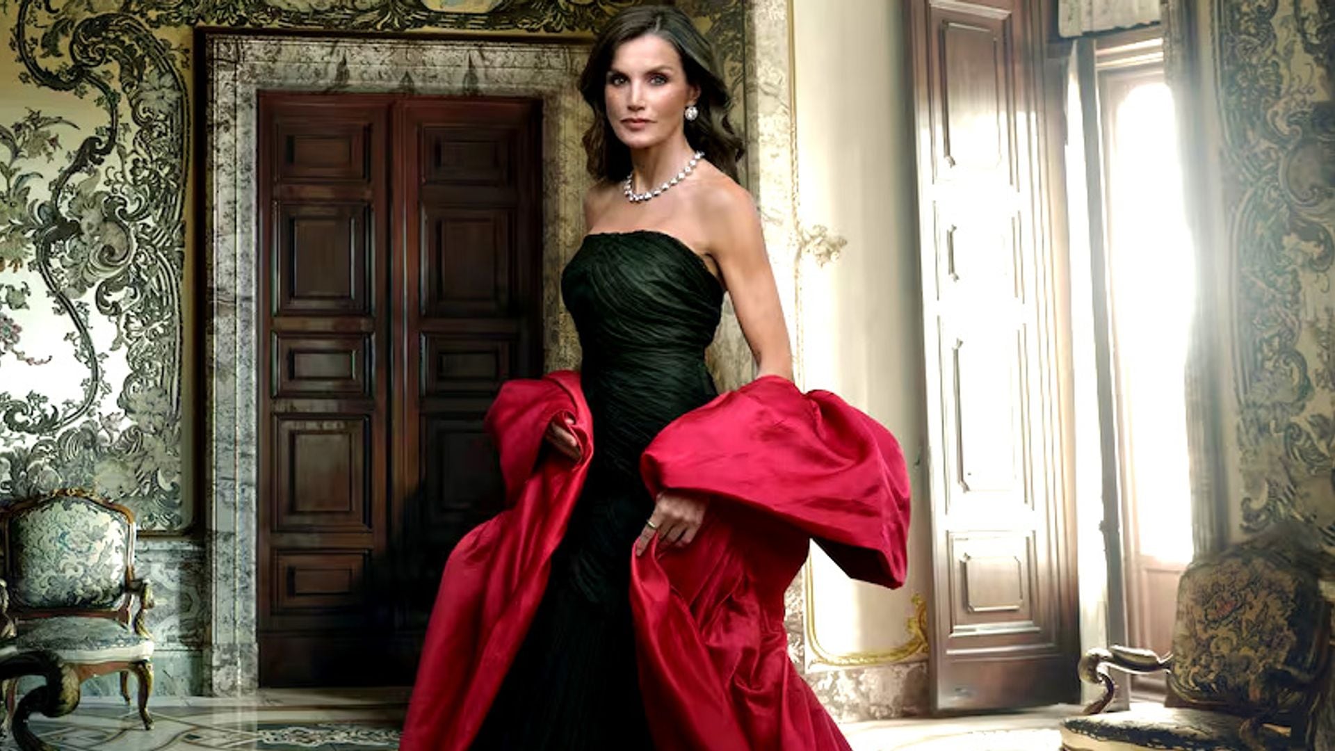 La reina Letizia en un retrato oficial para el Banco de España