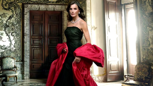 La reina Letizia en un retrato oficial para el Banco de España
