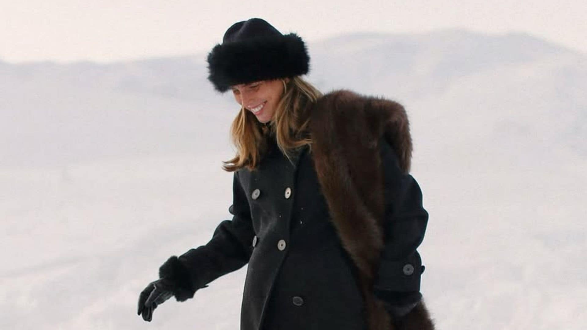 Lucía Bárcena en su escapada familiar a Baqueira.