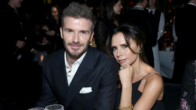 David Beckham y Victoria Beckham en un evento en Londres en diciembre de 2010.