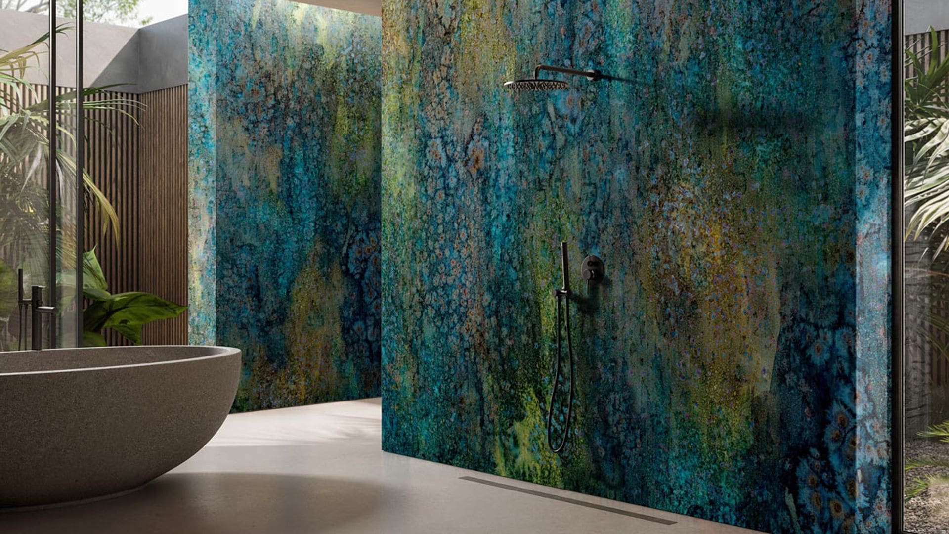 Pon de moda el baño con papel pintado