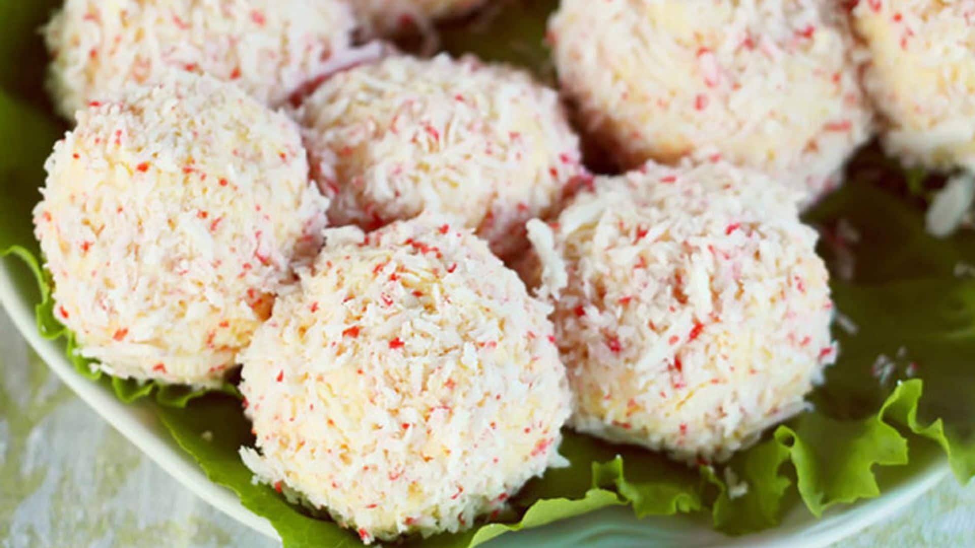 Bolitas de arroz con surimi