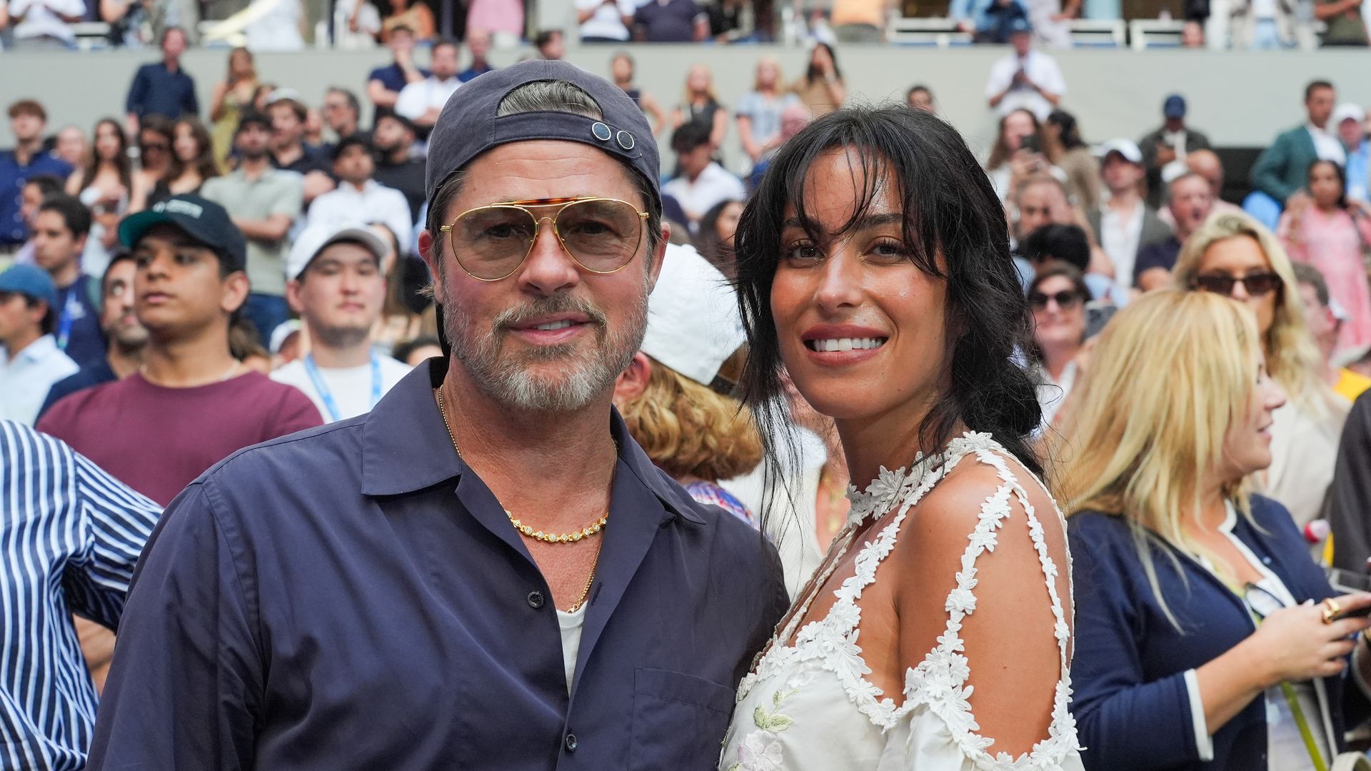 Brad Pitt e Inés de Ramón, pura complicidad en el US Open