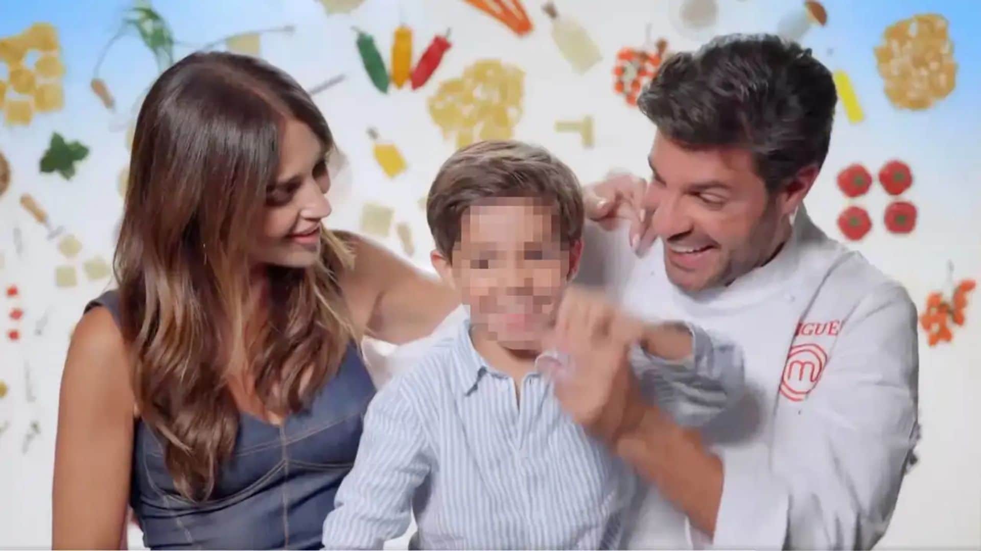 Paula Echevarría y su hijo Miki sorprenden a Miguel Torres en la final de MasterChef Celebrity