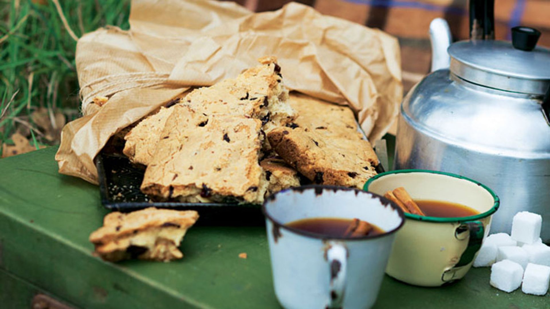 Tortas de chocolate con arándanos