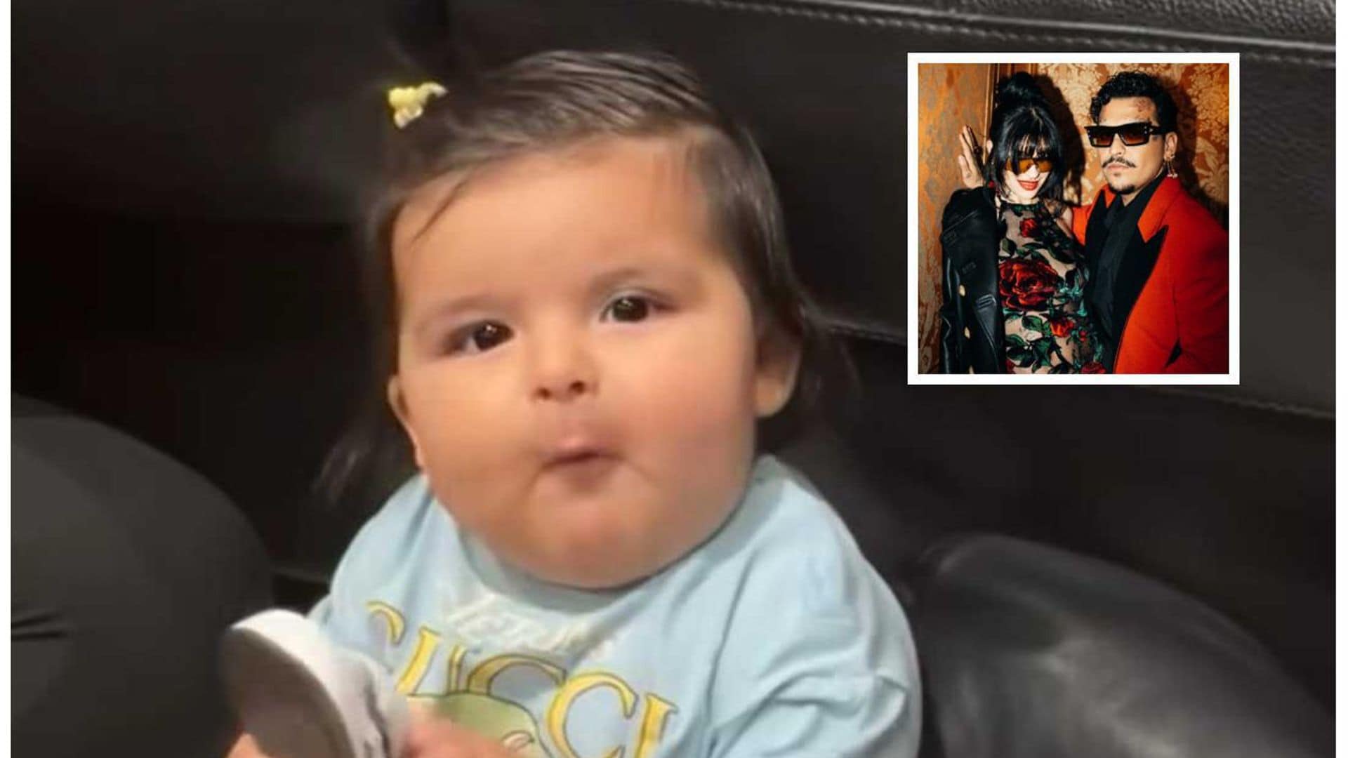 Inti, la bebé de Nodal y Cazzu, manda un besito a la cámara y derrite las redes