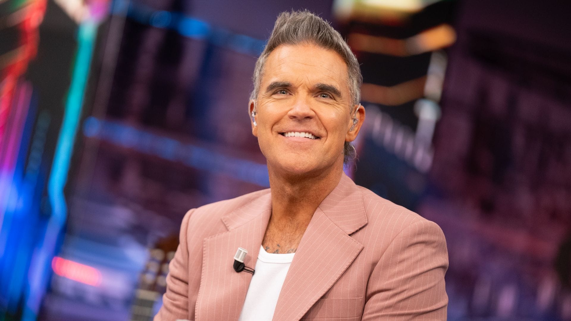 Primer plano de Robbie Williams en El Hormiguero