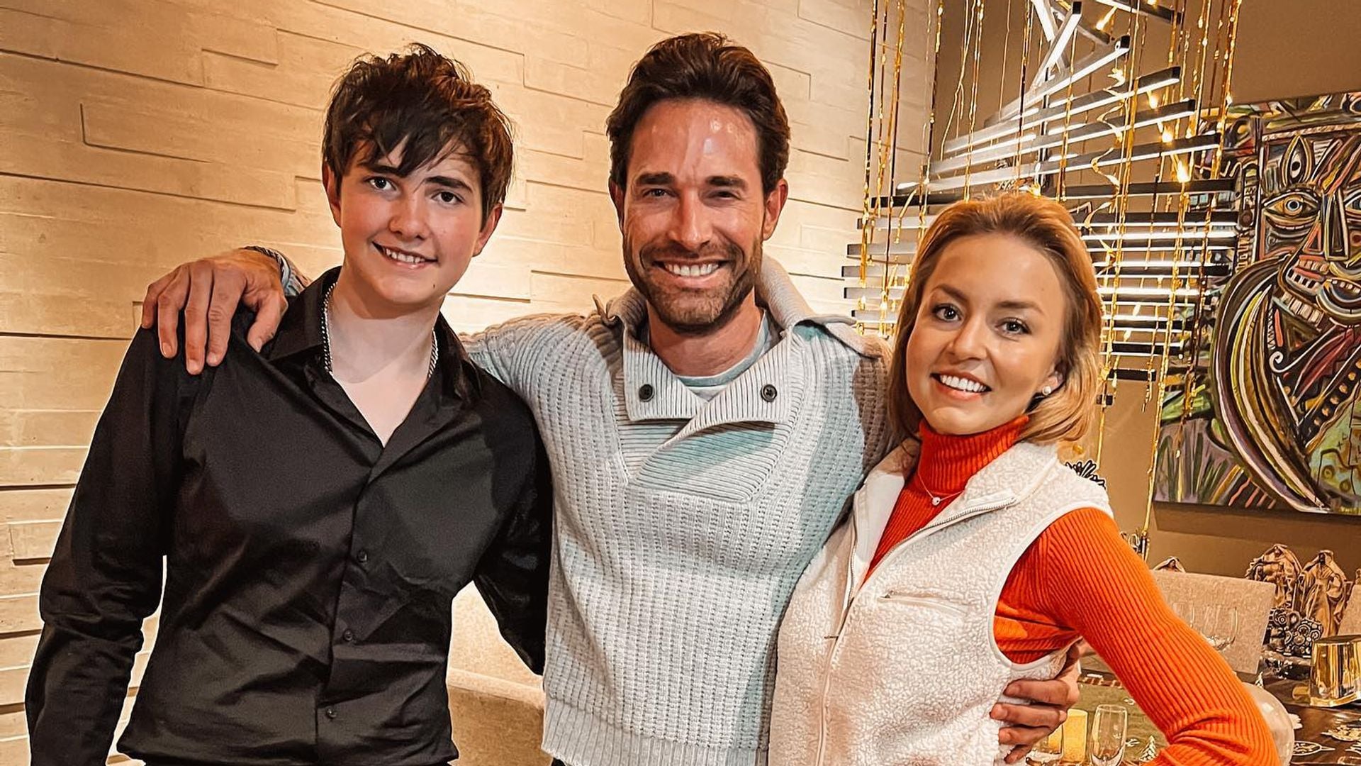 Angelique Boyer con Sebastián Rulli y el hijo de este, Santiago