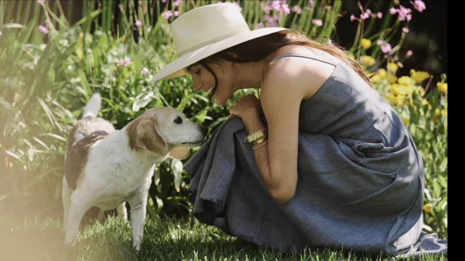 Meghan Markle con Guy, quien la acompañó por 10 años.